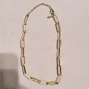 Melinda Maria Gold paperclip Necklace